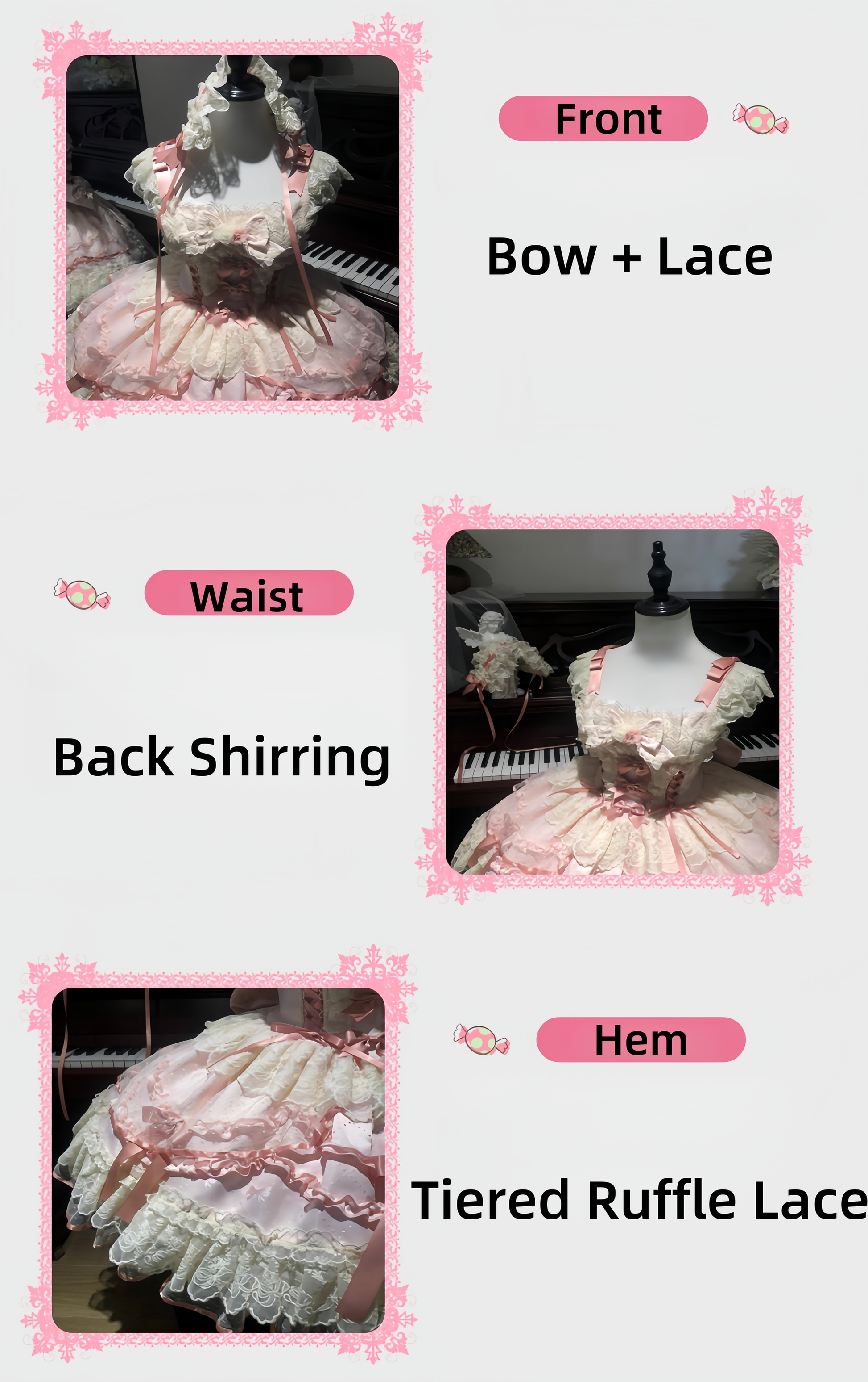 Sugar Girl - Dream Whisper Butterfly - Ballet-Inspired Sweet Lolita JSK Dress