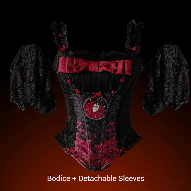 Caged Bird Hotel - Eclipsed Moon Gallery - Plus Size Halloween Gothic Lolita Skirt & Bodice Set