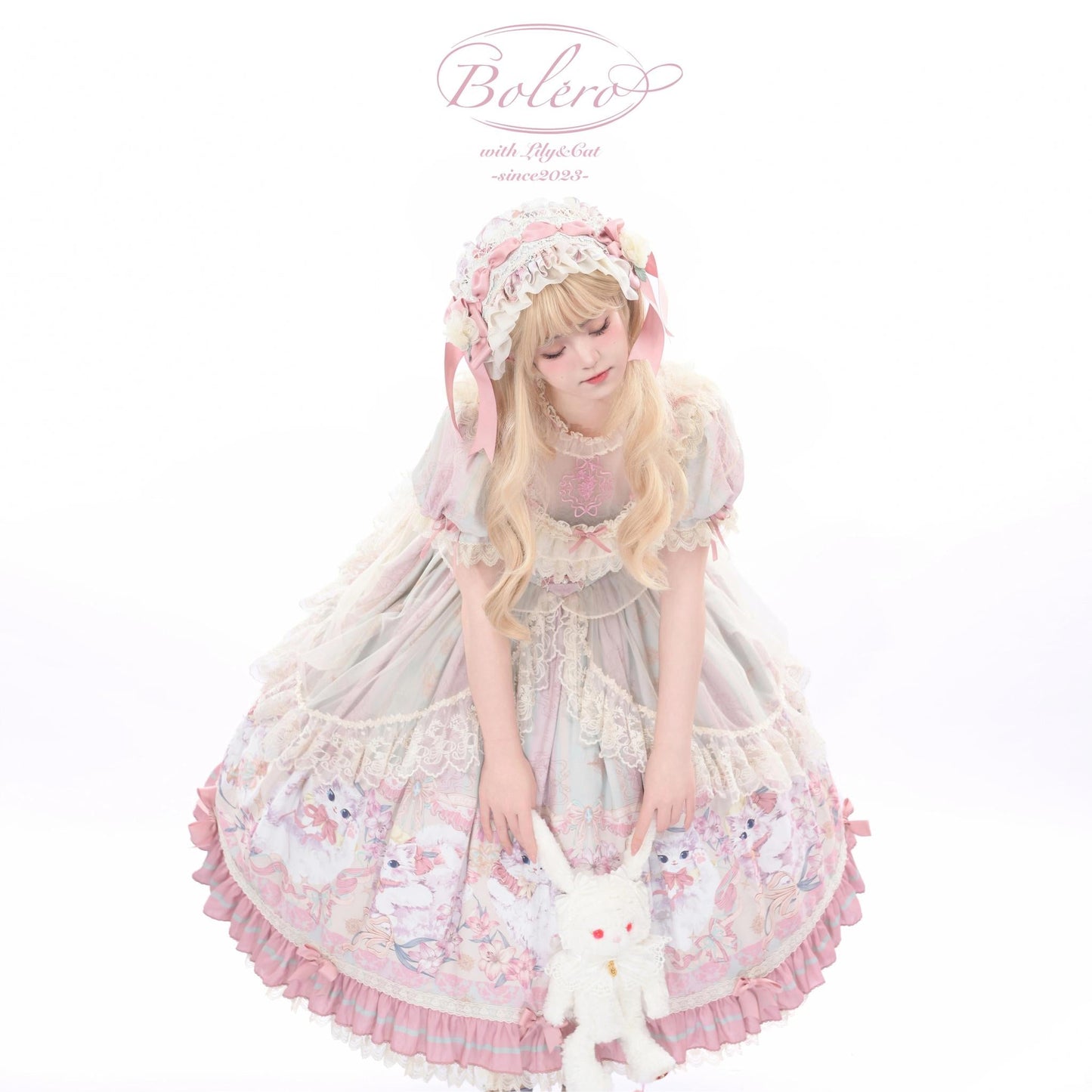 Bolero - Liliana Cat - Sweet Lolita Gorgeous OP Dress with Soft Lace & Organza
