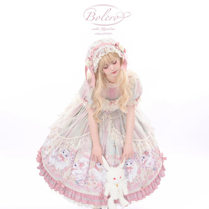 Bolero - Liliana Cat - Sweet Lolita Gorgeous OP Dress with Soft Lace & Organza