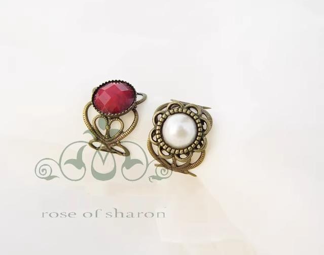 Rose of Sharon - Vintage Lolita Accessories Pearl Ring Ring