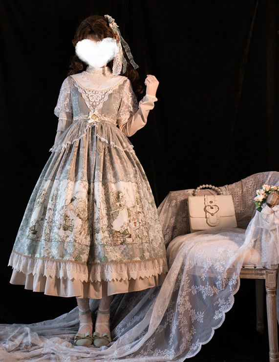 Cat-Romance - A Twilight Feast - Vintage Casual Lolita Summer OP