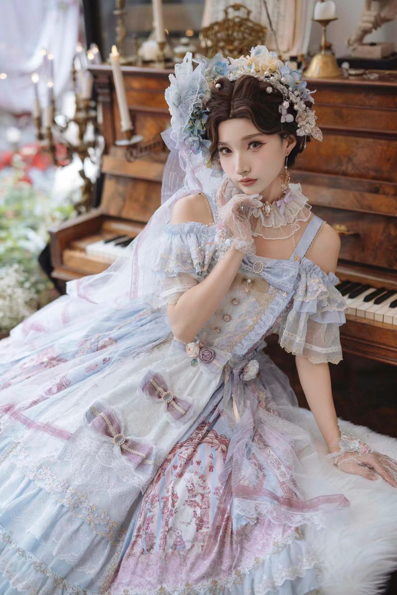 Garden Cat - Gorgeous Lolita JSK Dress Wedding Lolita Dress