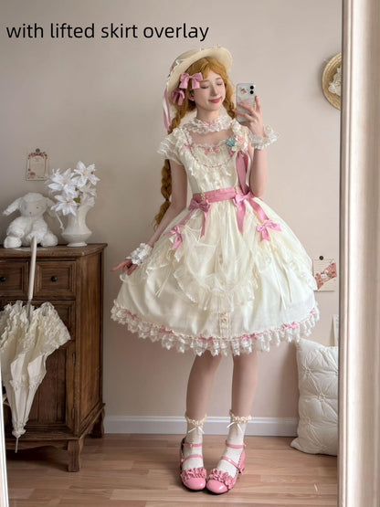Uncle's Workshop - Fluttering Cherry Spring Strings - Cotton Sweet Lolita JSK Dress