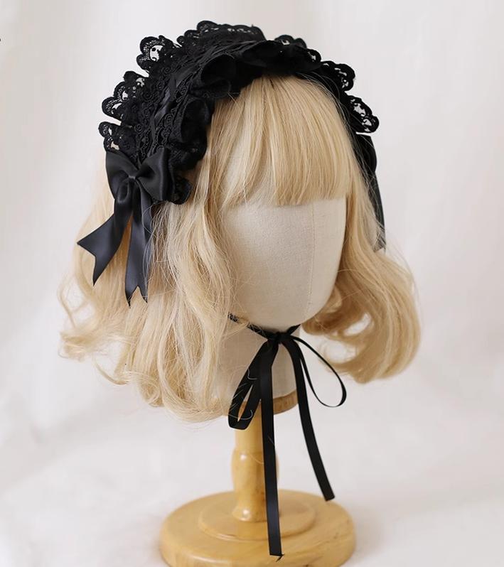 Xiaogui - Gothic Lolita Headband Cat Ear Hairpin