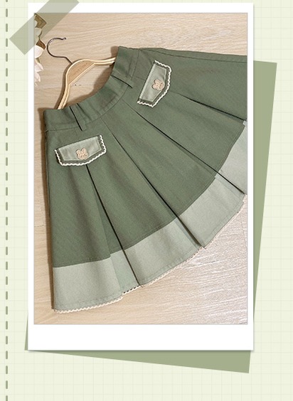 Piggy Bun - Bunny Trip - Ouji Lolita Green Cute Suits