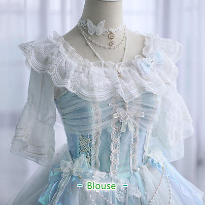 FantasyMirror - Exquisite Butterfly JSK Floral Wedding Lolita JSK Dress