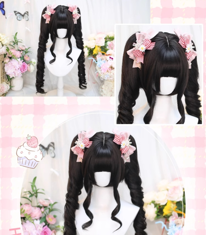 Dalao Home - Stellar Bits - Daily Lolita Wig Detachable Curl Hair Double Ponytails
