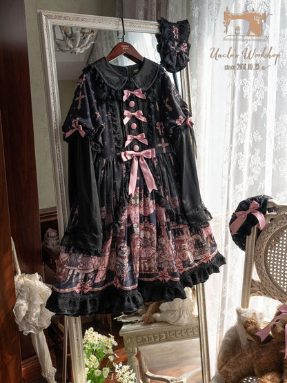 Uncle's Workshop - Missing Lamb Case - Gothic Lolita Dress Set with Sheep Prints