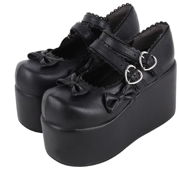 Angelic Imprint - Angelic Imprint - Punk Lolita Shoes High Platform Shoes with Bow