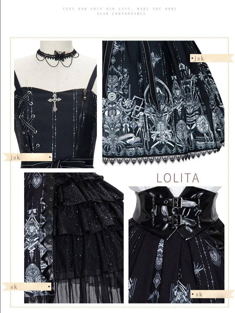 YingLuoFu - Red Heart Eyes - Retro Gothic JSK Dress