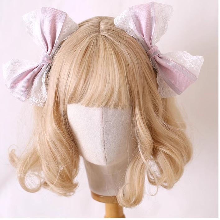 Xiaogui - Sweet Lolita Headdress Pink Handmade Christmas Accessories