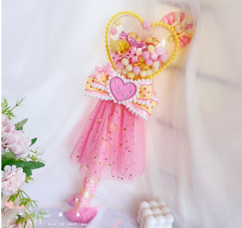 Sweetheart Endless - Sweet Lolita Fairy Wand Handmade Multicolor Heart Shaped