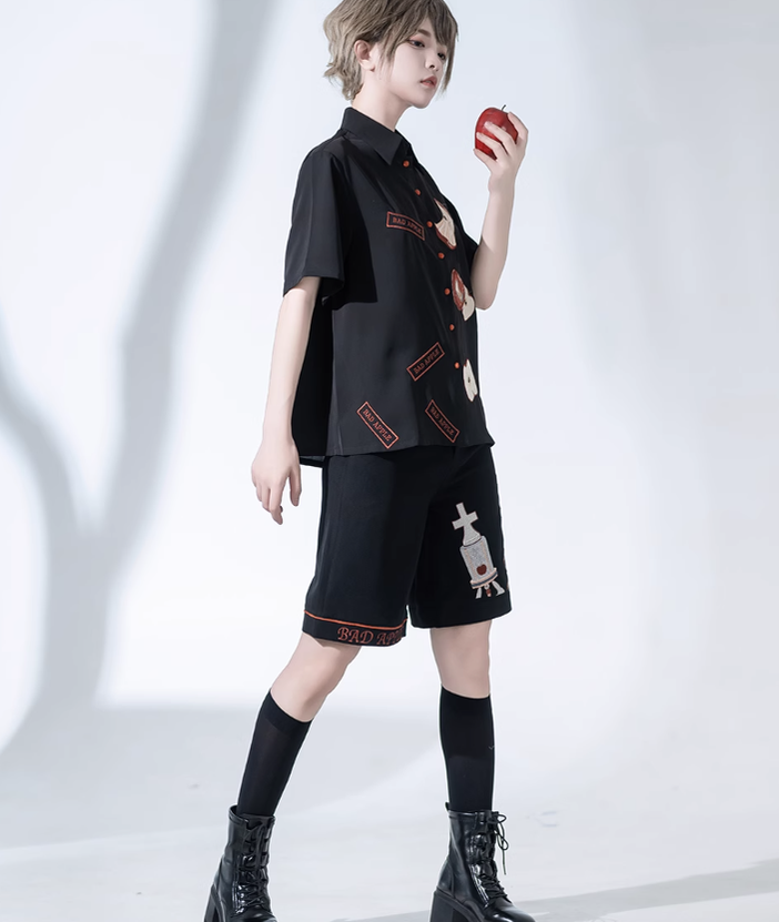 Princess Chronicles - badapple - Ouji Lolita Black Shirt and Shorts