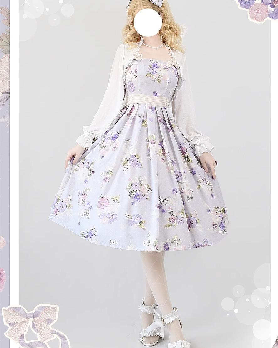 Forest Wardrobe - Forest Holiday - Elegant Lolita Foral Print JSK Dress Multicolors