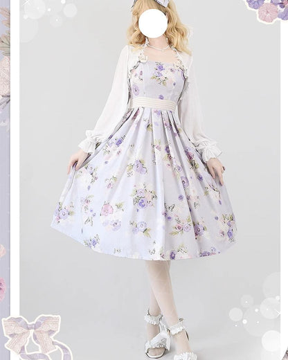 Forest Wardrobe - Forest Holiday - Elegant Lolita Foral Print JSK Dress Multicolors