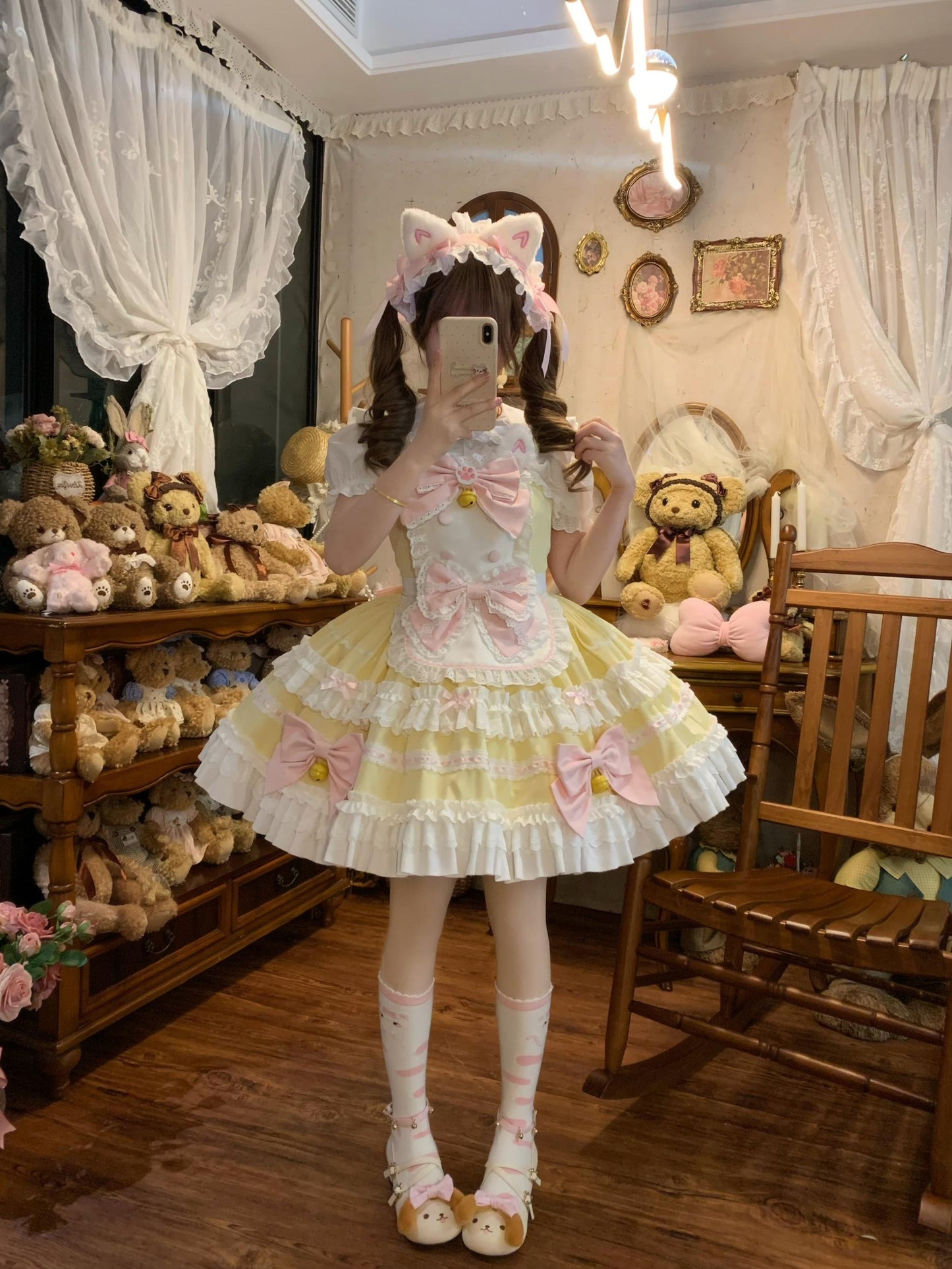 Sugar Girl - MeowRin SweetMaid - Sweet Lolita JSK, Adjustable Straps