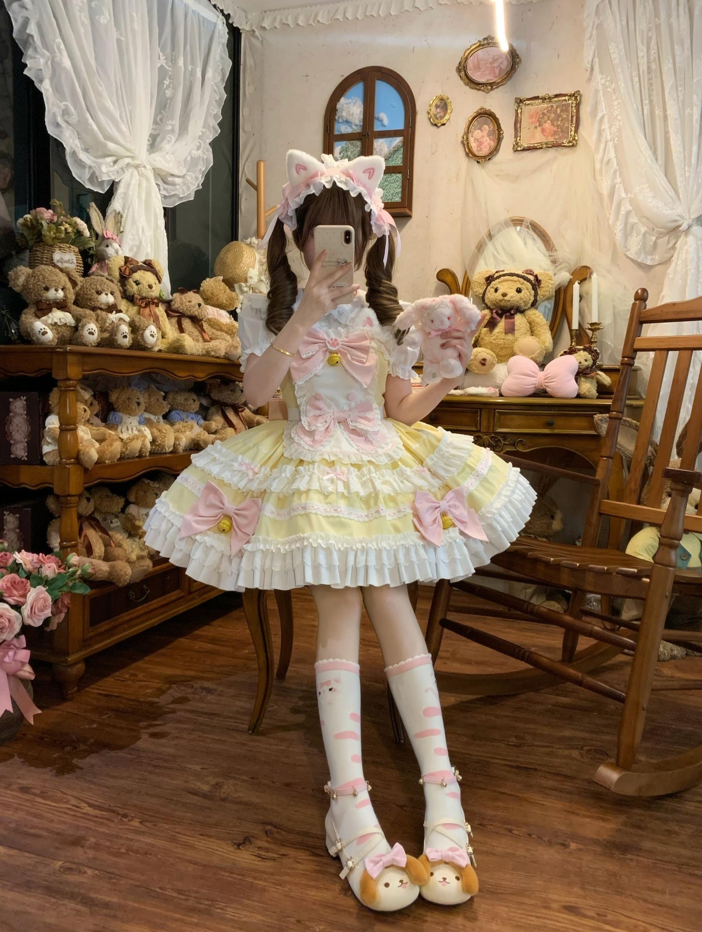 Sugar Girl - MeowRin SweetMaid - Sweet Lolita JSK, Adjustable Straps