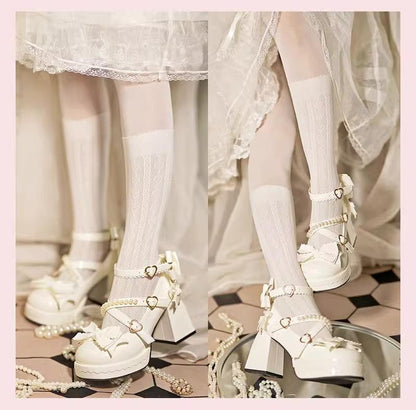Witch's Night - Crush Complex - Sweet Lolita Heel Shoes, Pearls & Bows