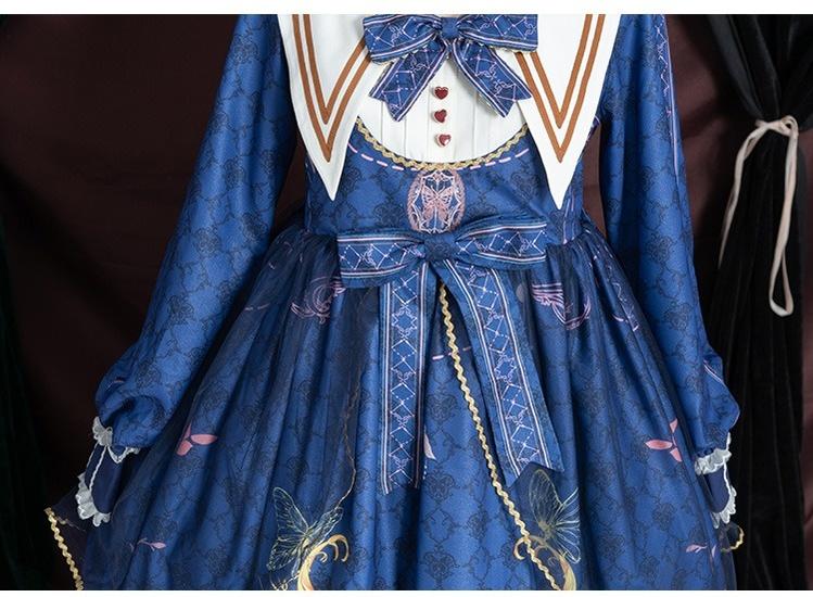 OCELOT - Classic Lolita OP Sailor Collar Elegant Lolita Dress