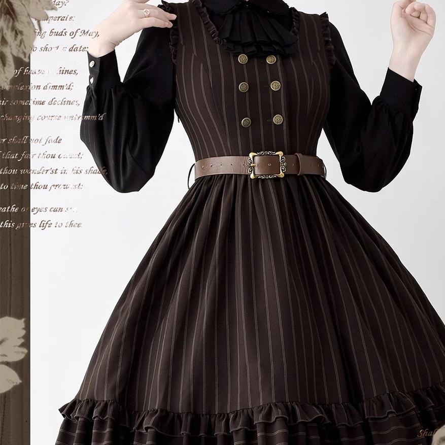 Forest Wardrobe - Little Manor - Classical Lolita JSK Dress & Long Sleeve Blouse
