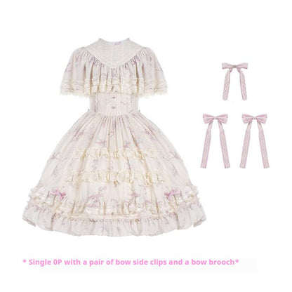 With PUJI - Nanke - Edwardian Collar Classic Lolita OP Dress Outfit