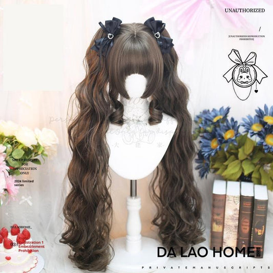 Dalao Home - Curly Lolita Wig Double Ponytails Natural Wig