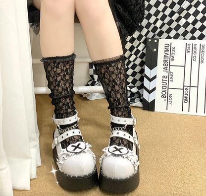 Beauty Bunny - Sweet Academy - Gothic Lolita Shoes Thick Sole Y2K Lolita Shoes