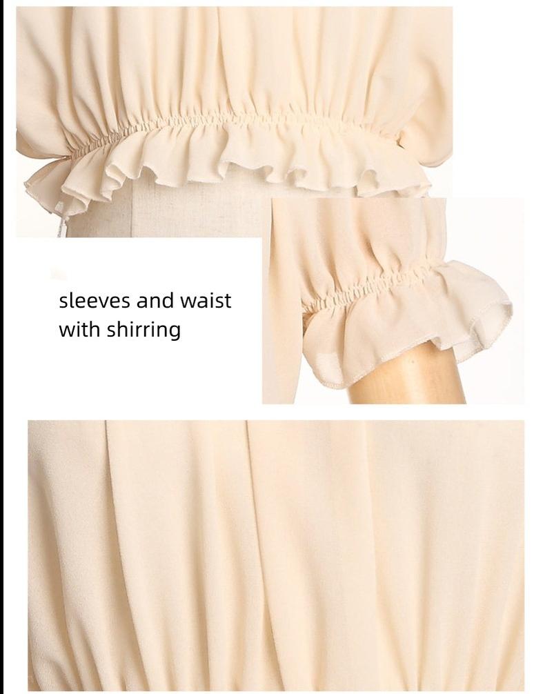 ZhiJinYuan - Elegant Lolita Shirt Open Shoulder Blouse