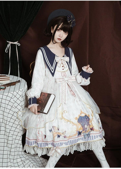 OCELOT - Classic Lolita OP Sailor Collar Elegant Lolita Dress