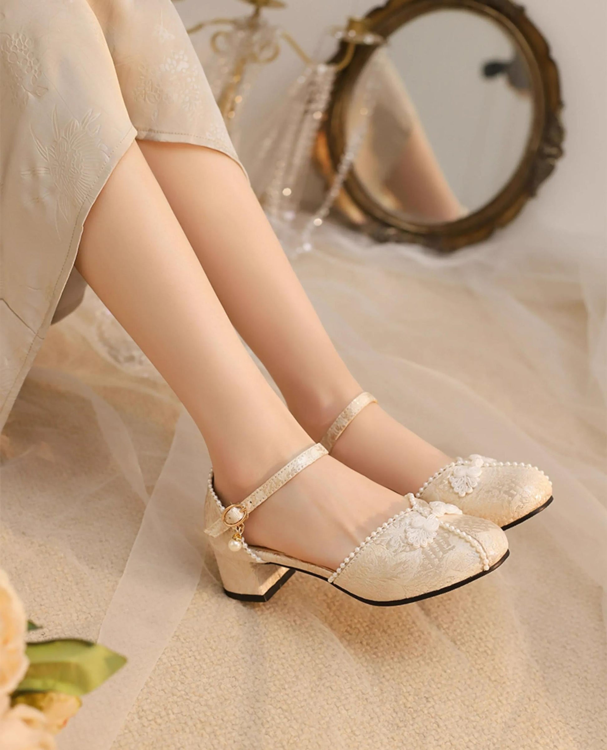 Yana - Heart Jade Yana - Qi Lolita Shoes Chunky Heels