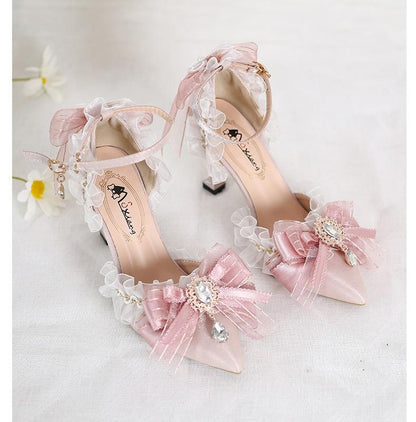 Xiaogui - Wedding Lolita Pointed Toe High Heels Shoes