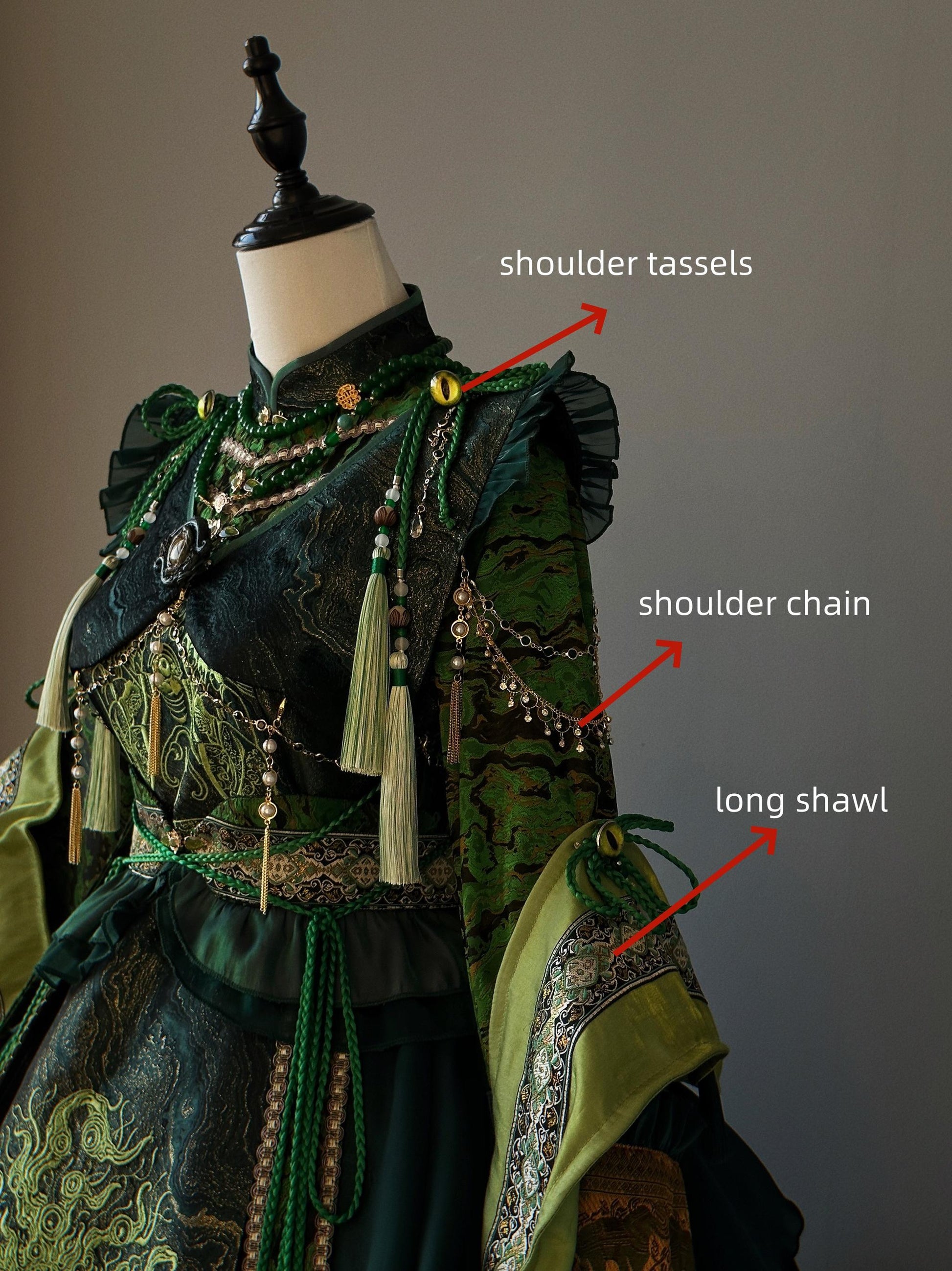 Your Highness - Baimu Ji - Gothic Lolita Dress Chinese Style OP with Terror Element