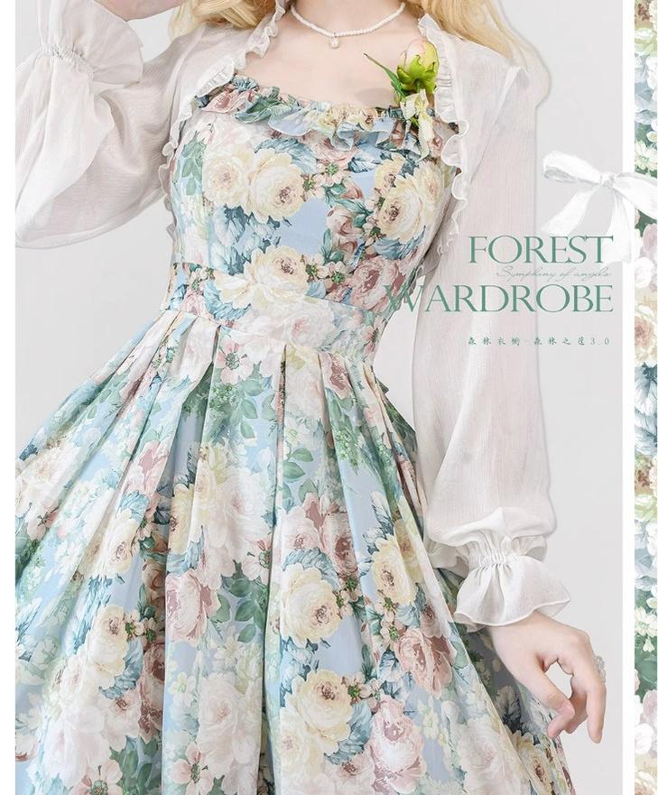Forest Wardrobe - Forest Basket 3.0 - Vintage Lolita JSK Dress for Summer