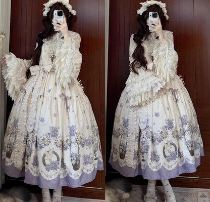 DreamWhale - Floral and Bird Series - Classic Lolita JSK Suit Floral Print Dress