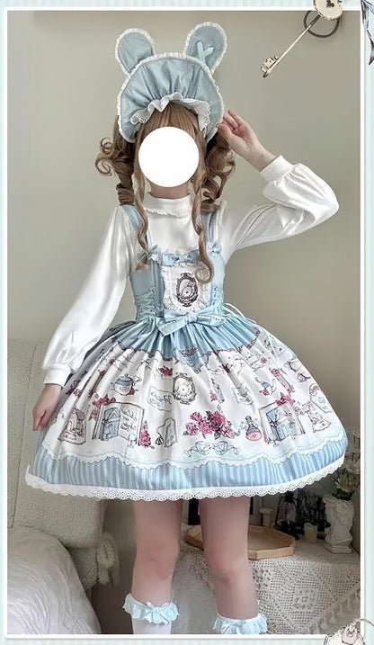 MeowMeow - Rabbit Collection Box - Bunny Print Kawaii Lolita JSK Dress, 3 Colors