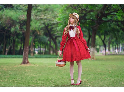 Chess Story - Vintage Lolita Long Sleeve OP Dress