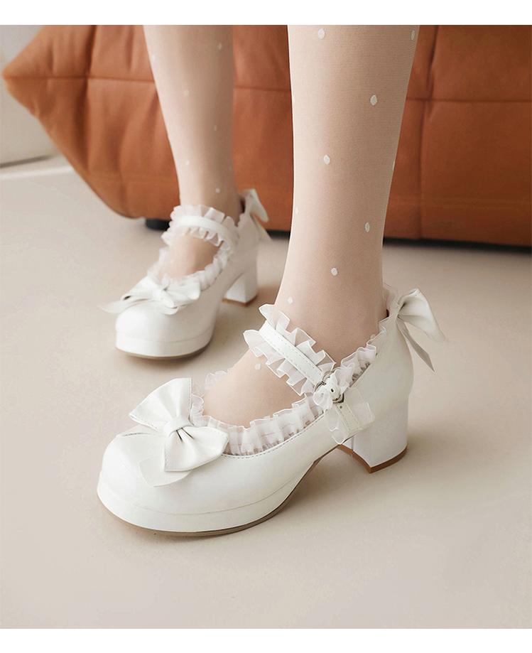 Yana - Rainbow Yana - Sweet Lolita Shoes, Lace & Bow Design