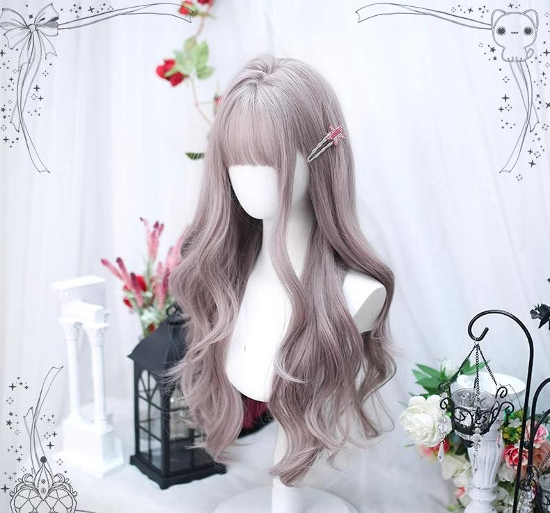 Dalao Home - Yunyi - Grey-purple Lolita Wig Sweet Long Curls Wig