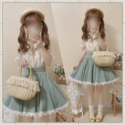 Sentaro - Canneles Elegant Classic High Waist Lolita Skirt