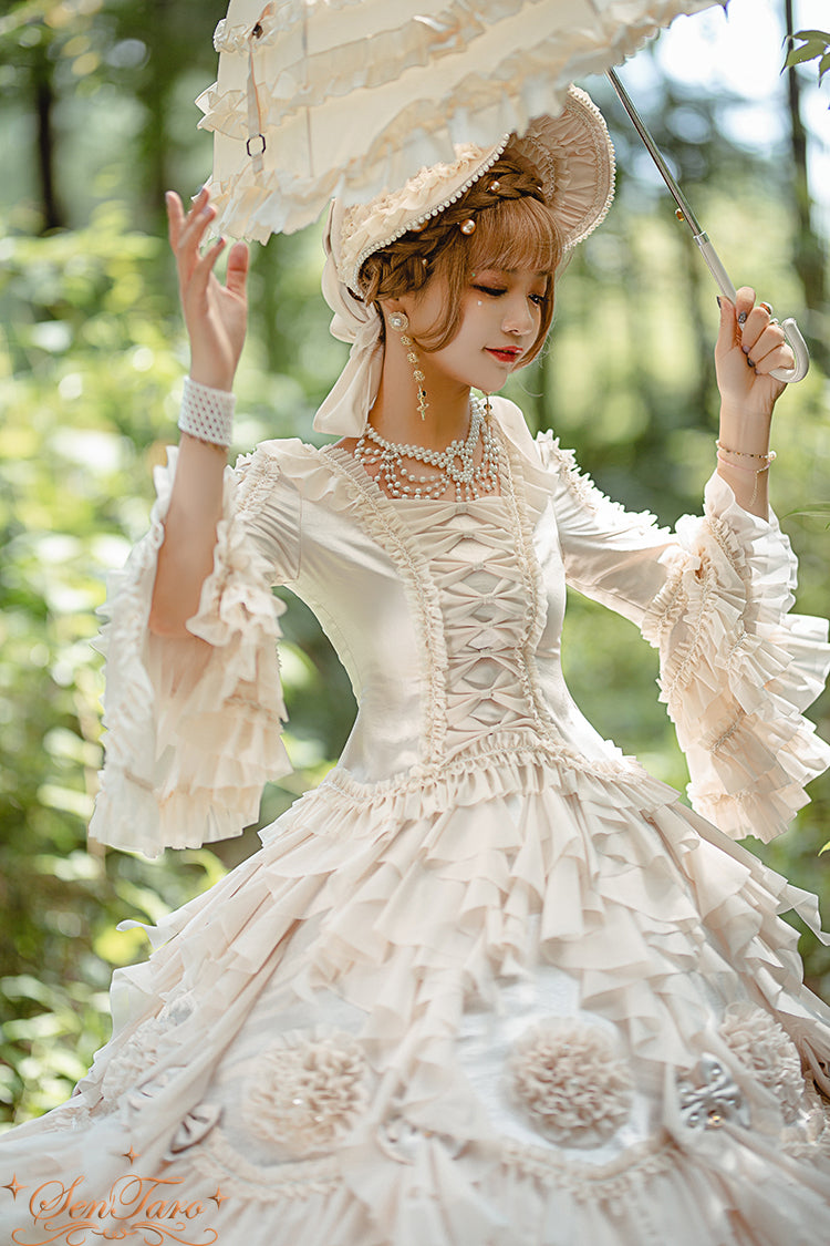 Sentaro - Snow Ear - Rococo Lolita OP Tea Party Dress