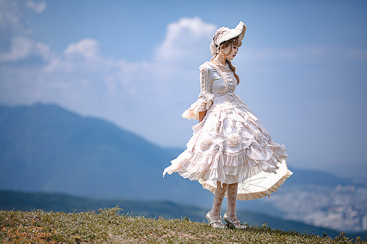 Sentaro - Snow Ear - Rococo Lolita OP Tea Party Dress