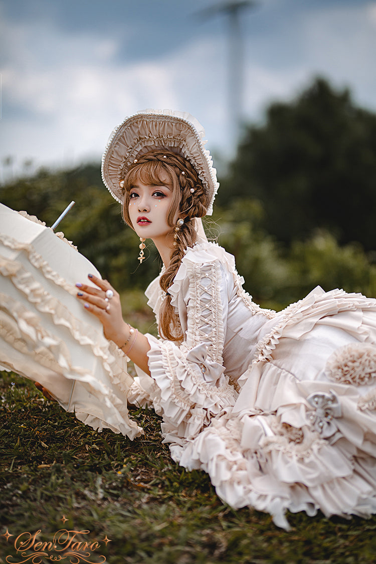 Sentaro - Snow Ear - Rococo Lolita OP Tea Party Dress