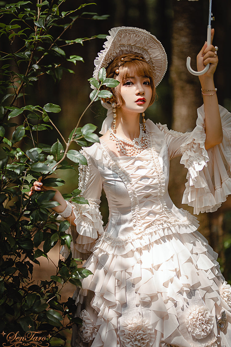 Sentaro - Snow Ear - Rococo Lolita OP Tea Party Dress