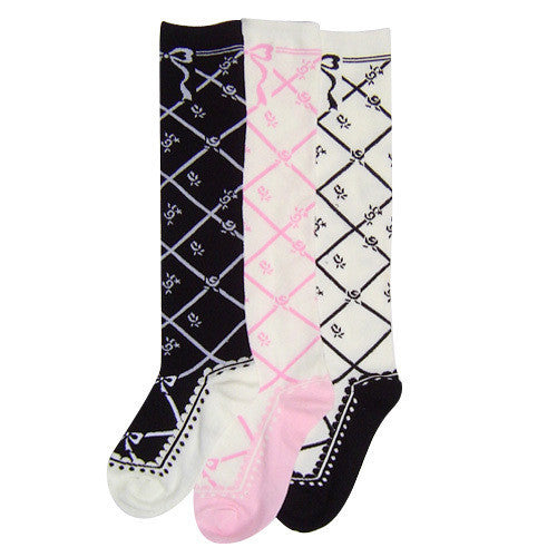 Antaina - Sweet Cotton Lolita Socks Black White Pink