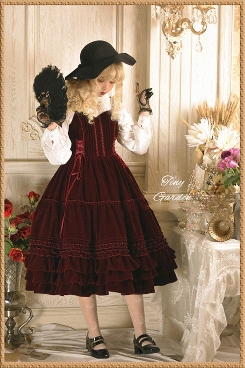 Tiny Garden - Garden Dance 2.0 - Elegant Lolita JSK Dress, Side Lace-Up