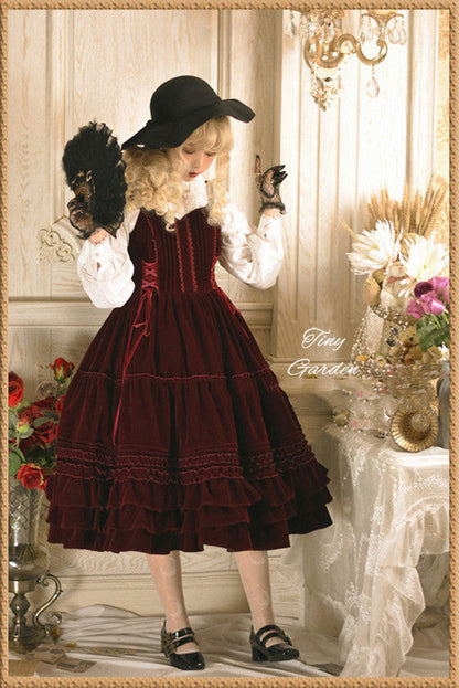 Tiny Garden - Garden Dance 2.0 - Elegant Lolita JSK Dress, Side Lace-Up