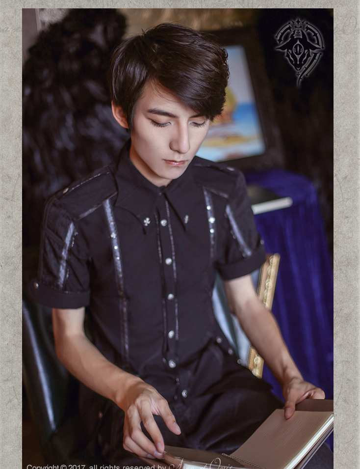 Arca et Ovis - Bat Wings - Ouji Lolita Shirt, Long Sleeve