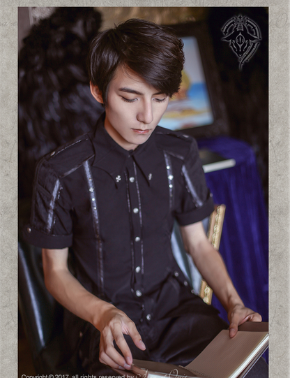 Arca et Ovis - Bat Wings - Ouji Lolita Shirt, Long Sleeve