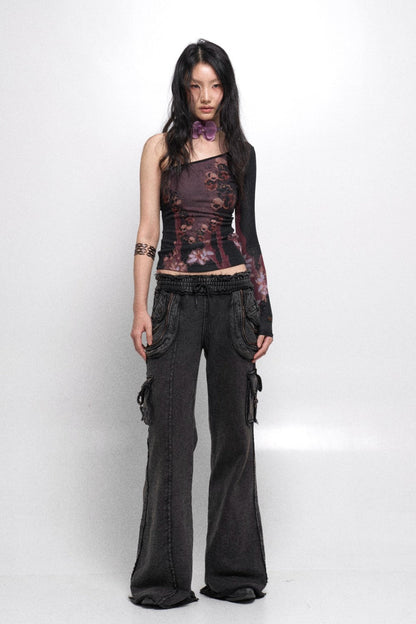 One-Shoulder Sheer Top